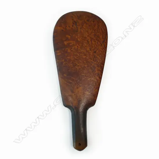 A solid burr totara colonial period patu,